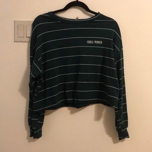 COMFY LONG SLEEVE CROP T-SHIRT CASUAL